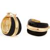 Ostuni Hoop Earrings, Black & Gold - Earrings - 1 - thumbnail