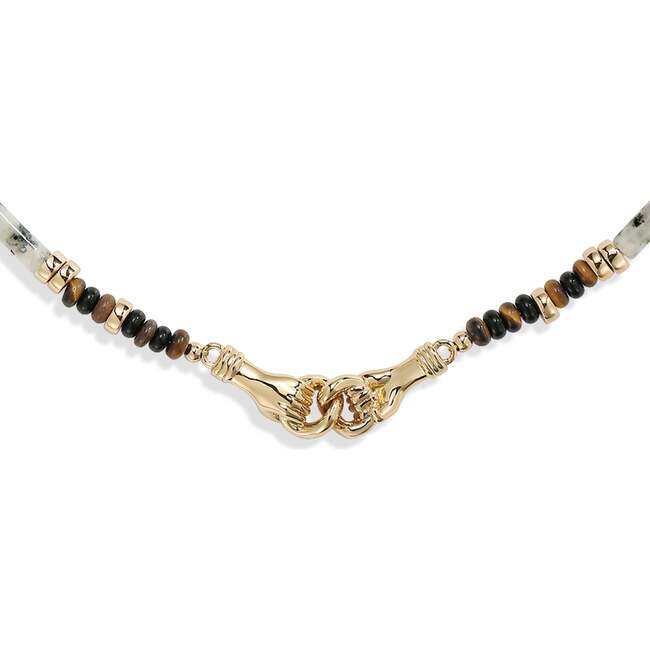 Palms NecklaceBrown & , White & Gold