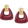 Ostuni Earrings, Red & Gold - Earrings - 1 - thumbnail
