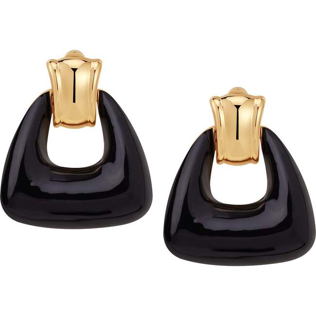 Ostuni Earrings, Black & Gold