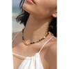 Palms NecklaceBrown & , White & Gold - Necklaces - 3 - thumbnail