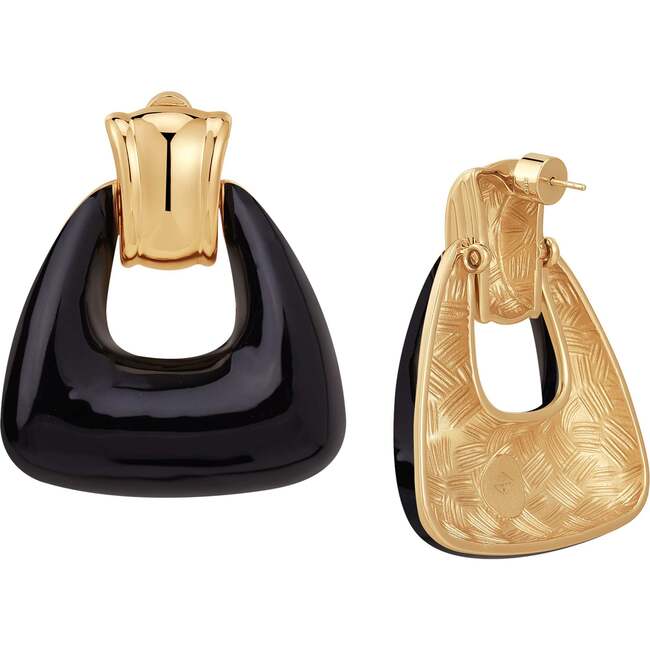 Ostuni Earrings, Black & Gold