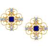 Orchid Dream Earrings, Blue & Gold - Earrings - 1 - thumbnail