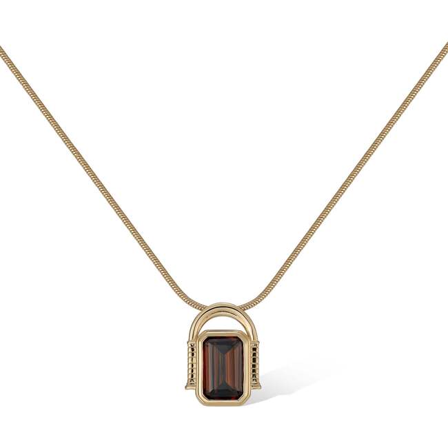 Olympieion Necklace, Brown & Gold