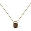 Olympieion Necklace, Brown & Gold - Necklaces - 1 - thumbnail