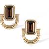 Olympieion Earrings, Brown & Gold - Earrings - 1 - thumbnail