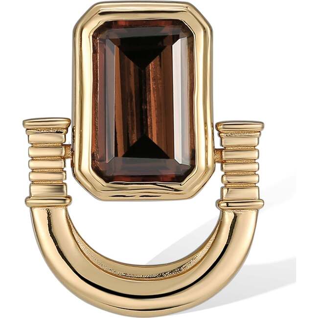 Olympieion Earrings, Brown & Gold