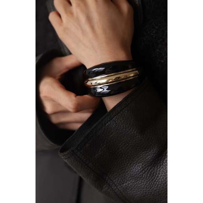 Ostuni Bangle, Black & Gold