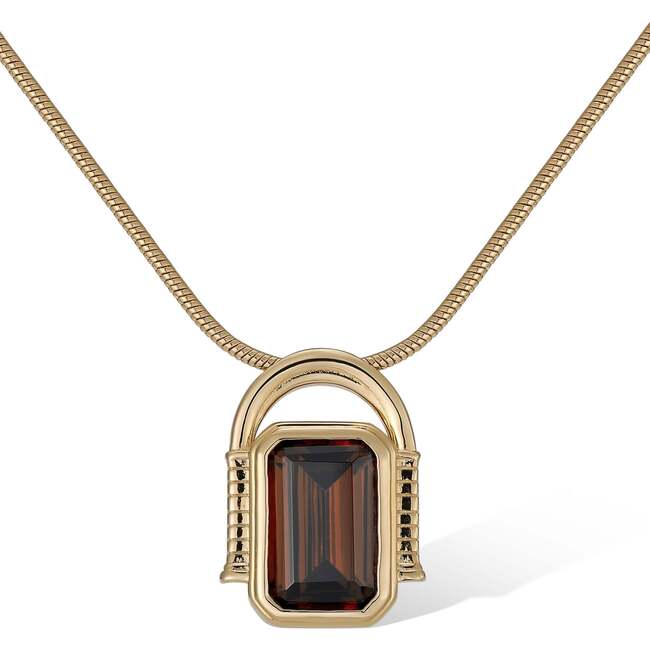 Olympieion Necklace, Brown & Gold