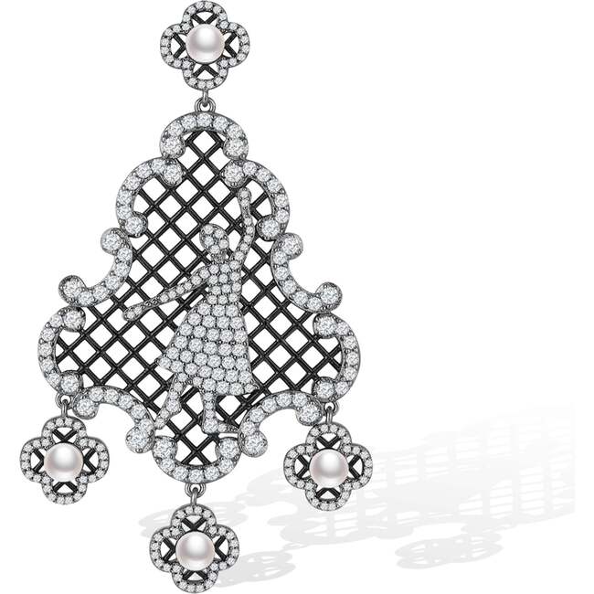 Nutcracker Earrings, Silver