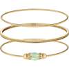 Nut Fairy Bracelets Set, Green & Gold - Bracelets - 1 - thumbnail