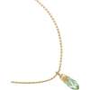 Nut Fairy Pendant Necklace, Green & Gold - Necklaces - 2 - thumbnail