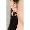 Minimalist Hoop Earrings, Gold - Earrings - 3 - thumbnail
