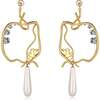 Lily of the Valley Earrings, Gold & White - Earrings - 1 - thumbnail