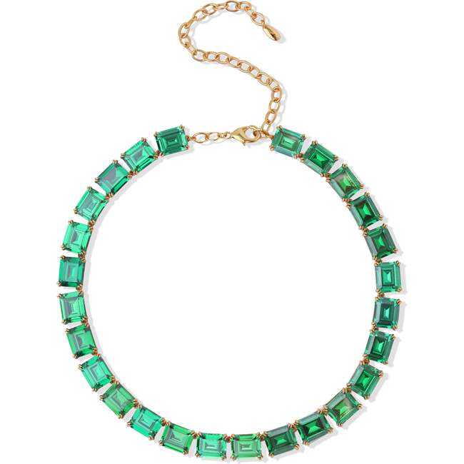 Lime Glow Necklace, Green & Gold