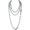 Leopard Necklace, Grey & Silver - Necklaces - 1 - thumbnail