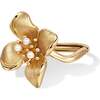 Large Iris Blossom Ring, Gold & White - Rings - 2