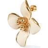 Large Iris Blossom Stud Earrings, White & Gold - Earrings - 2