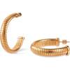 Large Minimalist Hoop Earrings, Gold - Earrings - 2