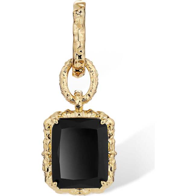 Lava Earrings, Gold & Black