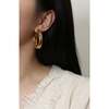 Large Minimalist Hoop Earrings, Gold - Earrings - 3