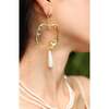 Lily of the Valley Earrings, Gold & White - Earrings - 3 - thumbnail