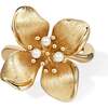 Iris Blossom Ring, Gold & White - Rings - 2