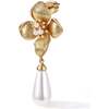 Iris Blossom Pearl Earrings, Gold & White - Earrings - 2