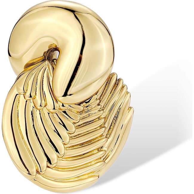 Horus Wing Earrings, Gold