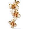 Iris Blossom Earrings, White & Gold - Earrings - 2