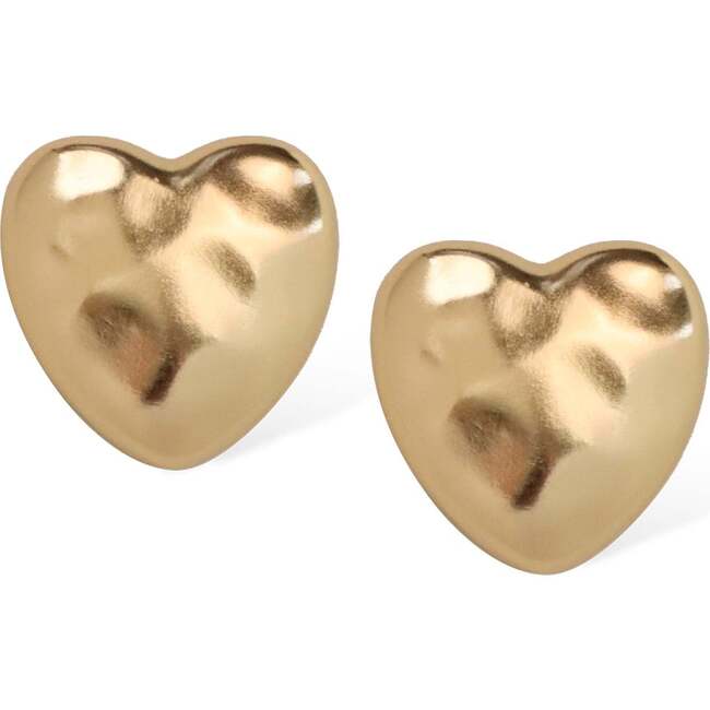 Heart of Eden Stud Earrings, Gold