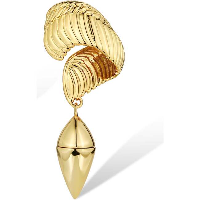 Hawk Wing Earrings, Gold