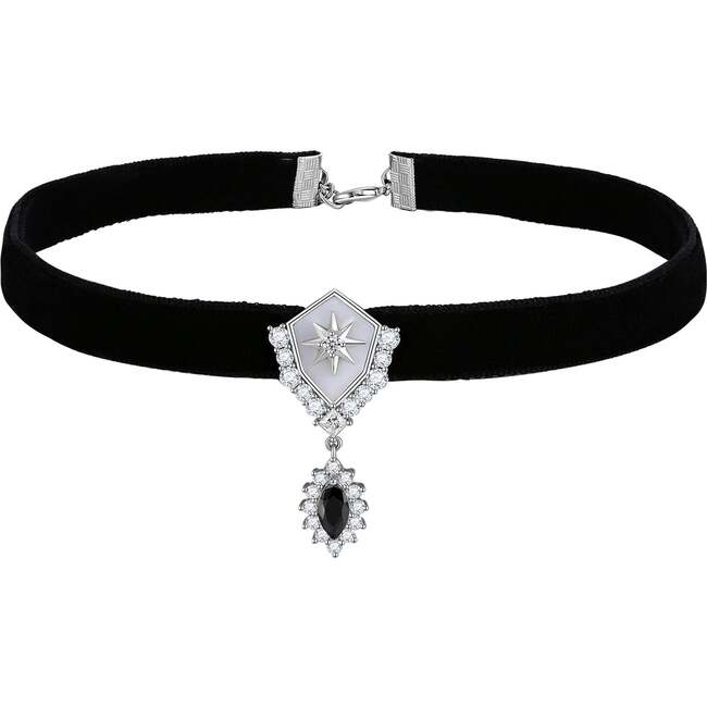 Guardian of the Galaxy Choker, Black & Silver &  Crystal Clear