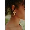 Iris Blossom Earrings, Gold & White - Earrings - 3