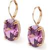 Grape Glow Earrings, Purple & Gold - Earrings - 1 - thumbnail