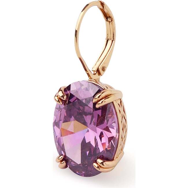 Grape Glow Earrings, Purple & Gold