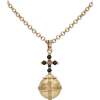 Globus Cruciger Necklace, Gold & Black - Necklaces - 2