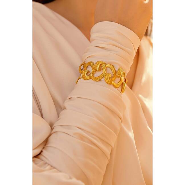 Hawk Wing Bangle, Gold - Bracelets - 3