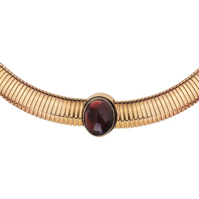 Gladiator Necklace, Gold & Red