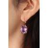 Grape Glow Earrings, Purple & Gold - Earrings - 3 - thumbnail