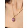 Grape Glow Pendant, Purple & Gold - Necklaces - 3