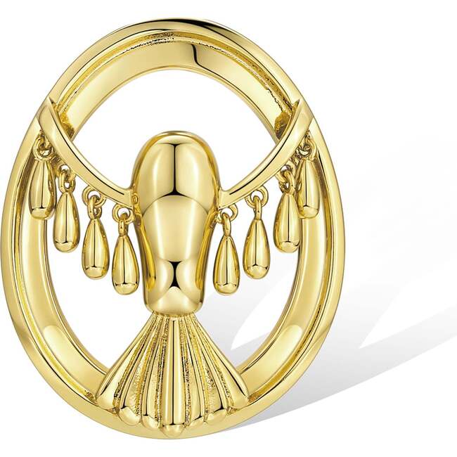 Flying Hawk Earrings, Gold