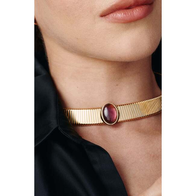 Gladiator Necklace, Gold & Red - Necklaces - 3