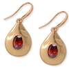 Fig Hook Earrings, Red & Gold - Earrings - 1 - thumbnail