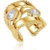 Droplets Ring, Gold & Crystal Clear - Rings - 1 - thumbnail