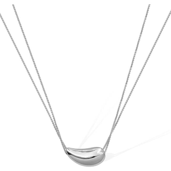 Drop Necklace, Silver