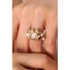 Garden Blossom Wide Ring, Gold & White & Yellow - Rings - 2