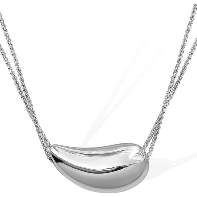Drop Necklace, Silver