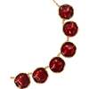 Enamel Ripple Necklace, Red & Gold - Necklaces - 2