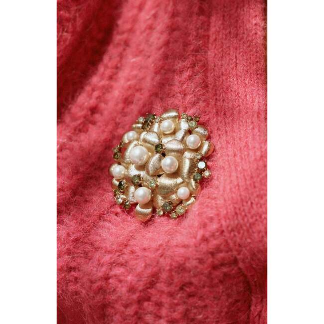 Garden Blossom Brooch, Gold & White & Yellow - Pins - 3